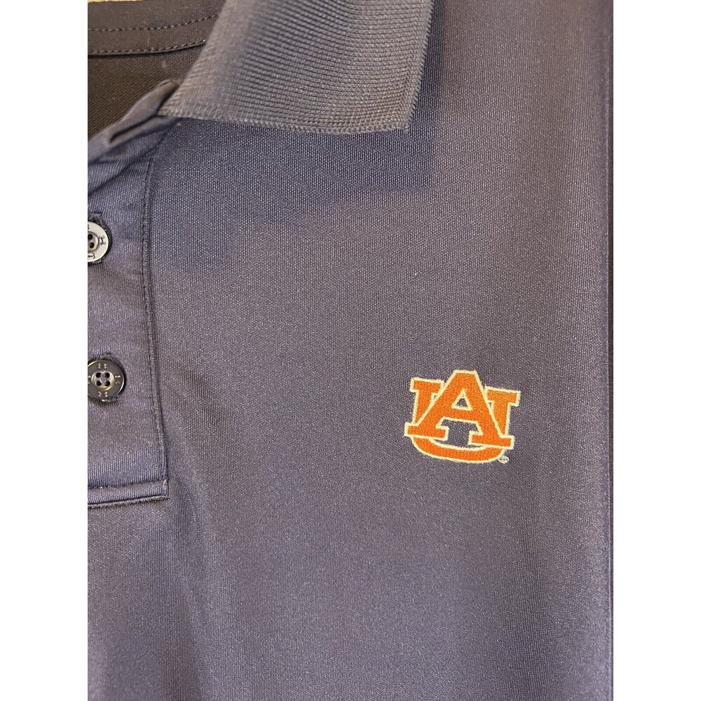 Under Armour Heat Gear Loose Mens Size XL Blue Polo Golf Shirt Auburn Tigers - Picture 5 of 6